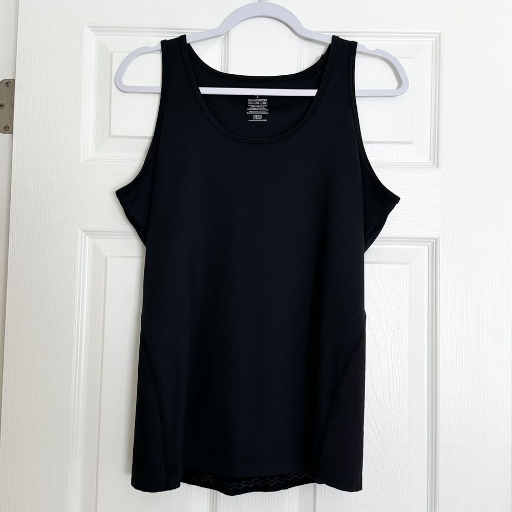 Tommie Copper Tank Women's 2XL Black Lower Back Support Plus Size